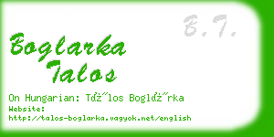 boglarka talos business card